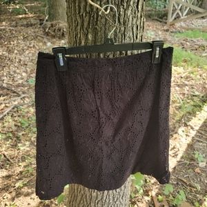 Final Price- Black Eyelett A Line Skirt